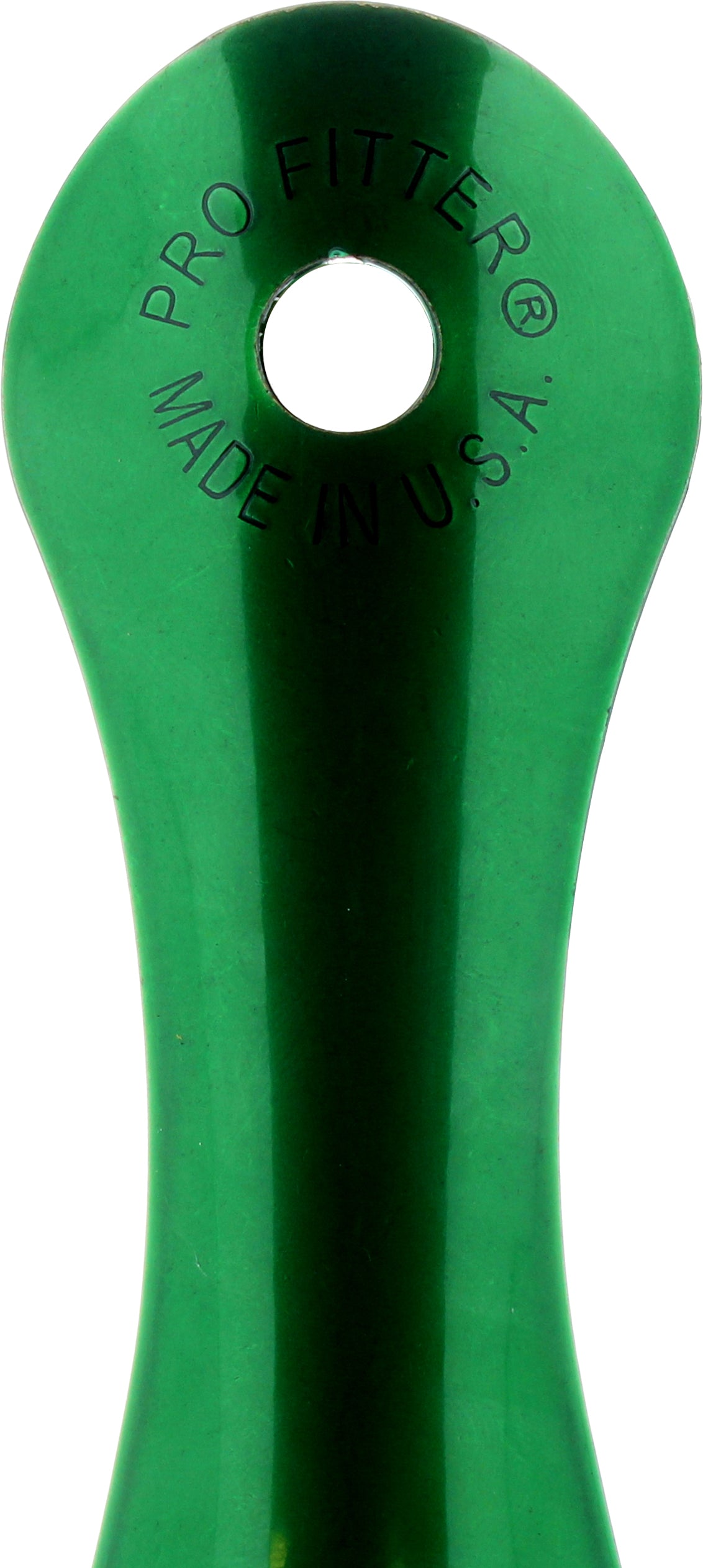 8 Inch Metal Pro Fitter Shoehorn - Emerald Green, Pro Fitter Made in U.S.A. stamp