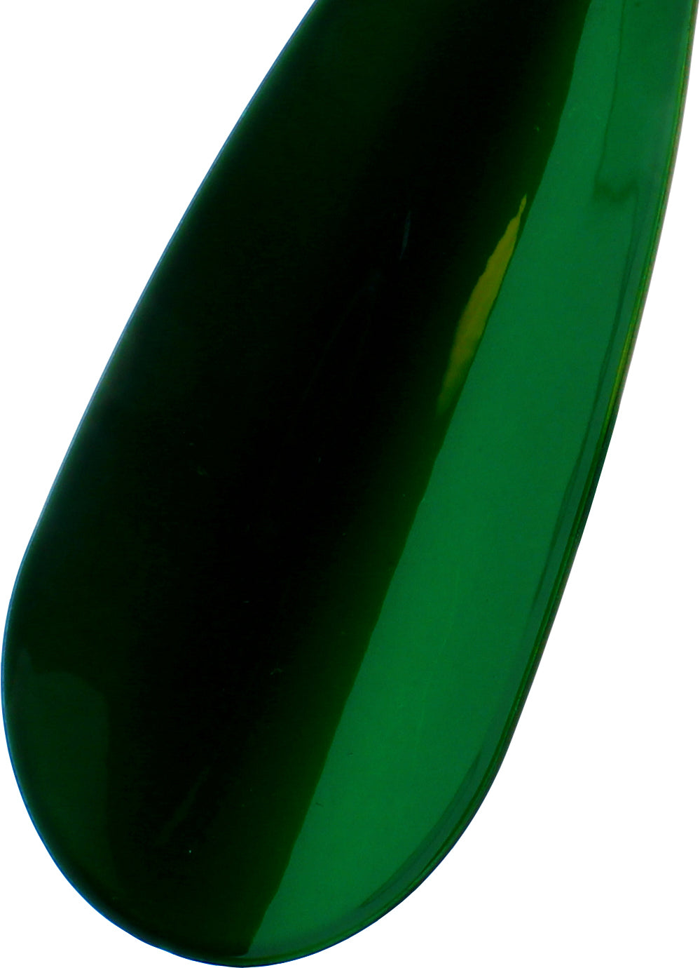 8 Inch Metal Pro Fitter Shoehorn - Emerald Green, blade close-up