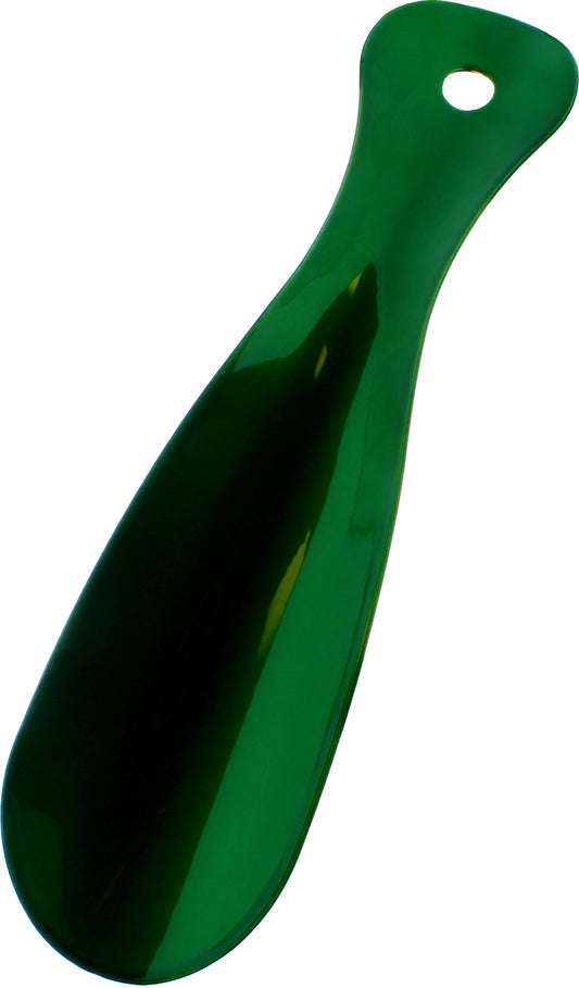 8 Inch Metal Pro Fitter Shoehorn - Emerald Green, full view