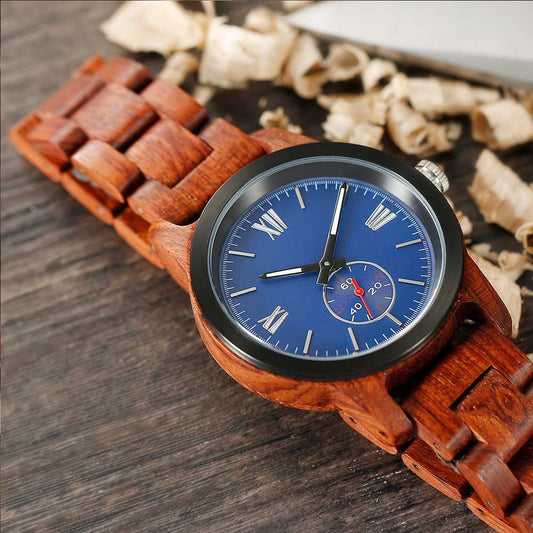 Men's Handcrafted Engraving Kosso Wood Watch - Best Gift Idea!